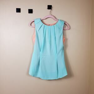 VERO MODA Blue Tank Top Sleeveless Blouse Pleated Size S